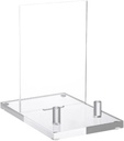 Clear Acrylic Plate Stand for Display, Vertical Holder for Picture Frames, Books, and Artwork