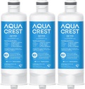 AQUA CREST DA97-17376B Replacement for Samsung DA97-08006C, HAF-QIN/EXP, RS27T5200SR, RF28T5001SR, RF24R7201SR, RF28R6201SR, AQF-FF45, Refrigerator Water Filter (Pack of 3)
