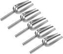 5pcs Stainless Steel Food Scoops Ice Scoops for Dry Ingredients Shovels for Flour Rice Sugar and Popcorn for Home Restaurants and Supermarkets