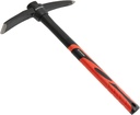 INTERTOOL Small Pick Axe -15-Inch Forged Steel Weeding Mattock Adze Hoe 1.5 lb with Anti-Slip Fiberglass Handle - Heavy-Duty Garden Tool for Roots, Rocks, Digging & Camping HT08-0303