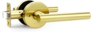 Orger 6 Pack Brushed Gold Passage Door Lever Handles, Gold Interior Closet Door Handles, 304 Satinless Steels Keyless Door Knob Locks for Closet and Hallway, Reversible for Right & Left Side Doors