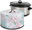 GOSTONG Slow Cooker Cover with Pocket Stain Resistant Slow Cooker Appliance Dust-proof Cover for Home Kitchen Decoration, Plum Blossom