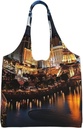 Las Vegas night view Canvas Tote Bag Reusable Grocery Bags Shopping Bags Large Canvas Bags with Handles