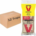 Victor Metal Pedal Sustainably Sourced FSC Wood Humane Snap Rat Trap - M200 - Kill Rats in Homes and Businesses - 12 Wooden Traps - 12 Pack