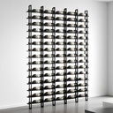 Large Wall Mount Wine Rack, 16 Tier 80 Bottle Wine Storage Organizer Display Holder, Modern Metal Wine Storage for Wine Cellars, Home Bars, Kitchens, and Dining Rooms