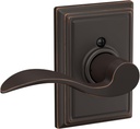 SCHLAGE Accent Lever with Addison Trim Non-Turning Lock in Aged Bronze - Right Handed - F170 ACC 716 ADD RH