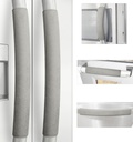 Refrigerator Door Handle Covers, Set of 5, Non-Slip Appliance Handle Covers, Washable Fridge Handle Covers, Keep Your Kitchen Clean, Freezer Microwave Oven Dishwasher Handle Protector(Gray)