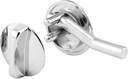 Prime-Line 658-6614 Concealed Latch Knob Set with Offset Bolt, Cast Zamak, Chrome Plated (Single Pack)