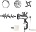 Manual Meat Grinder, Aluminum Alloy Meat Mincing Machine Multifunctional Food Processor Grinder Mincer for Home Use