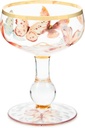 MACKENZIE-CHILDS Coupe Glass, Decorative Stemmed Cocktail Glass, 11 Ounces, Butterfly Hill