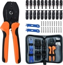 ECO-WORTHY Solar Crimper Tool Kit 13 PCS Solar Tools - a Crimper, 10 Pairs of Solar Connectors, 2 Pairs of Solar Connector Spanner Wrench for Solar Panel Cable Assembly and Installation