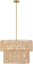 Minka Lavery 5045-695 Bungalow Heaven Pendant, 5-Light, 300 Total Watts, 26-in H x 18.13-in W, Soft Brass