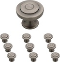 Franklin Brass Geary (10-Pack) Cabinet Knobs Heirloom Silver Drawer Knobs Kitchen Cabinet Knobs for Dresser Drawers Pulls and Knobs 1-1/4" Closet Door Knobs P29526K-904-B