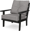 POLYWOOD® Lakeside Deep Seating Chair in Black/Grey Mist
