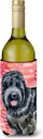 Caroline's Treasures BB9764LITERK Black Russian Terrier Love Wine Bottle Hugger, Red Bottle Cooler Sleeve Hugger Machine Washable Collapsible Insulator Beverage Insulated Holder