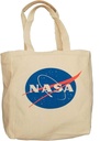 Ink Trendz NASA Signature Meatball Geek Astronaut Beach, Work, School 10oz. Natural Canvas Cotton Tote