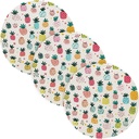 3 Pcs Trivet Tripod for Hot Dishes 15in Cotton Thread Weave Heat Resistant Pad for Crock Pot Spoon Rest for Cooking and Baking Colorful Multi-Pineapple Cartoon Style