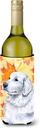 Caroline's Treasures BB9936LITERK Maremma Sheepdog Fall Wine Bottle Hugger, Yellow Bottle Cooler Sleeve Hugger Machine Washable Collapsible Insulator Beverage Insulated Holder