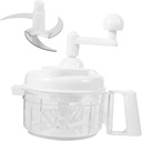 Unomor Hand-powered Food Processor Set Multi-functional Crank Chopper for Chopping Meat Fruits and Vegetables Random Blades for Easy Use