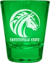 R and R Imports Fayetteville State University Engraved Full Color 2 oz Shot Glass Green Officially Licensed Collegiate Product 2-Pack