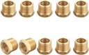 3/8 Inch Male x 1/4 Inch Female Reducing Adapter, NPT Brass Hex Bushing, Hex Head Pipe Fitting, Thread 0.625" OD × 0.5" ID, (Pack of 10)