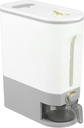 Fabater Rice Dispenser, Large Grain Container Storage with Measuring Cup, Transparent Sealed Rice Container Kitchen Organization and Pantry Store for Cereal Dry Food (L)