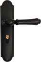 Silent Door Lock Magnetic Gold Black Bedroom Door Lock Door Handle American Set Solid Wood Door Lock(Black,Small 50 Mute)