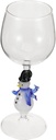 Xmas Wine Glass Snowman Design Capacity Cocktail Goblet for Christmas Parties Celebrations Elegant Glass Drinkware for Home Bar Gifting Easy to Clean