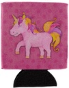 Caroline's Treasures BB7408CC Unicorn Watercolor Can or Bottle Hugger Cooler Washable Drink Sleeve Collapsible Beverage Insulated Holder, Can Hugger, Multicolor