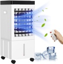 Portable 10L Evaporative Air Conditioner 3-IN-1 Evaporative Cooler w/Remote Control Fan & Humidifier Fit For Couch, bed, workspace, breakfast nook