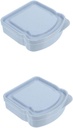 VOSAREA 2pcs Portable Sandwich Case Lunch Box for Outdoor and Travel Airtight Bread Storage Container Toast Box for Home Picnic and Hiking