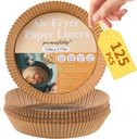 125 Pcs 7.9 Inch Round Air Fryer Liners Disposable for Home Bakers - Thickened Silicone Oil Paper - Withstands up to 450°F Heat - for Air Fryer 5 to 8 Qt