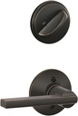 Schlage F59 LAT 716 Latitude Interior Lever with Deadbolt, Aged Bronze (Interior Half Only)