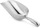 58oz Aluminum Round Bottom Utility Ice Scoop | Great for Kitchen and Restaurant | Perfect for Home and Commercial Use (Hand Wash Only) Silver [1PK]