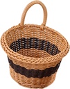 Luxshiny Woven Storage Basket for Kitchen and Bathroom Imitation Rattan Wall-Mounted Organizer Handcrafted Hanging Flower Basket for Sundries and Small Items