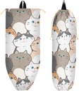 YETTASBIN Cute Cat Plastic Bag Holder, Reusable Grocery Bag Holder Versatile Wall Mount Storage Bag Dispenser with Drawstring for Home Kitchen Decor 2 Pack