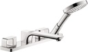 AXOR Urquiola Modern 2-Handle 18-inch Wide Roman Tub Filler Freestanding Bathtub Faucetand Shower Set in Chrome, 11446001
