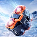 Air Conditioner Portable Small Wireless 150 Wind Speeds Waist-Mounted Fan 2 Independent Battery Compartments with Lighting Night Light Desk Air Conditioner Fan