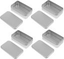 Cabilock 4pcs Square Tea Cans Storage Containers for Tea Cookies More Packaging Boxes with Fine Workmanship for Home Gifting