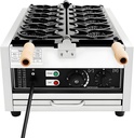 3000W Electric Taiyaki Machine, Ice Cream Waffle Maker with Double Row Design 6 Boards and Non-Stick Teflon Baking Pan, Stainless Steel Taiyaki Maker with Temperature/Time Control
