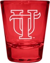 R and R Imports University of Tampa Spartans Engraved Full Color 2 oz Shot Glass Red Officially Licensed Collegiate Product Single