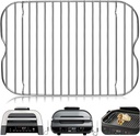 Air Fryer Replacement Parts for Ninja Foodi FG551 Smart XL Indoor Grill with Air Fry, 11.6''*7.6'' Stainless Steel Air Fryer Accessories Roasting Steamer Grill Racks Baking Tray，Dishwasher safe