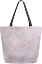 ZZXXB Golden Pink Butterfly Reusable Grocery Shopping Bag Heavy Duty Canvas Tote Bag Large Collapsible Washable Handbag Shoulder for Women