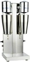 TFCFL Double Heads Milk Shaking Maker, Commercial Stainless Steel Electric Silent Milk Shaker Machine 18000RMP High Speed for Drink Mixer 110V (Silver)