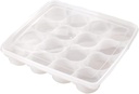 16grid Cavity Sushi Container with Lid Stackable Cupcake Storage Box for Refrigerator Food-grade Material Transparent Design for Easy Food Identification for Parties and Gatherings