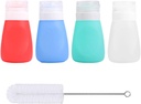 Squeeze Salad Dressing Bottles with Cleaning Brush