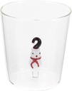 GARVALON Snowman Drinking Glass Cup Clear Beverage Container for Parties Christmas Decor Multi-function Wine Glass for Beer Juice and Adorable Holiday Drinkware