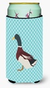 Caroline's Treasures BB8030TBC Rouen Duck Blue Check Tall Boy Hugger Can Cooler Sleeve Hugger Machine Washable Drink Sleeve Hugger Collapsible Insulator Beverage Insulated Holder
